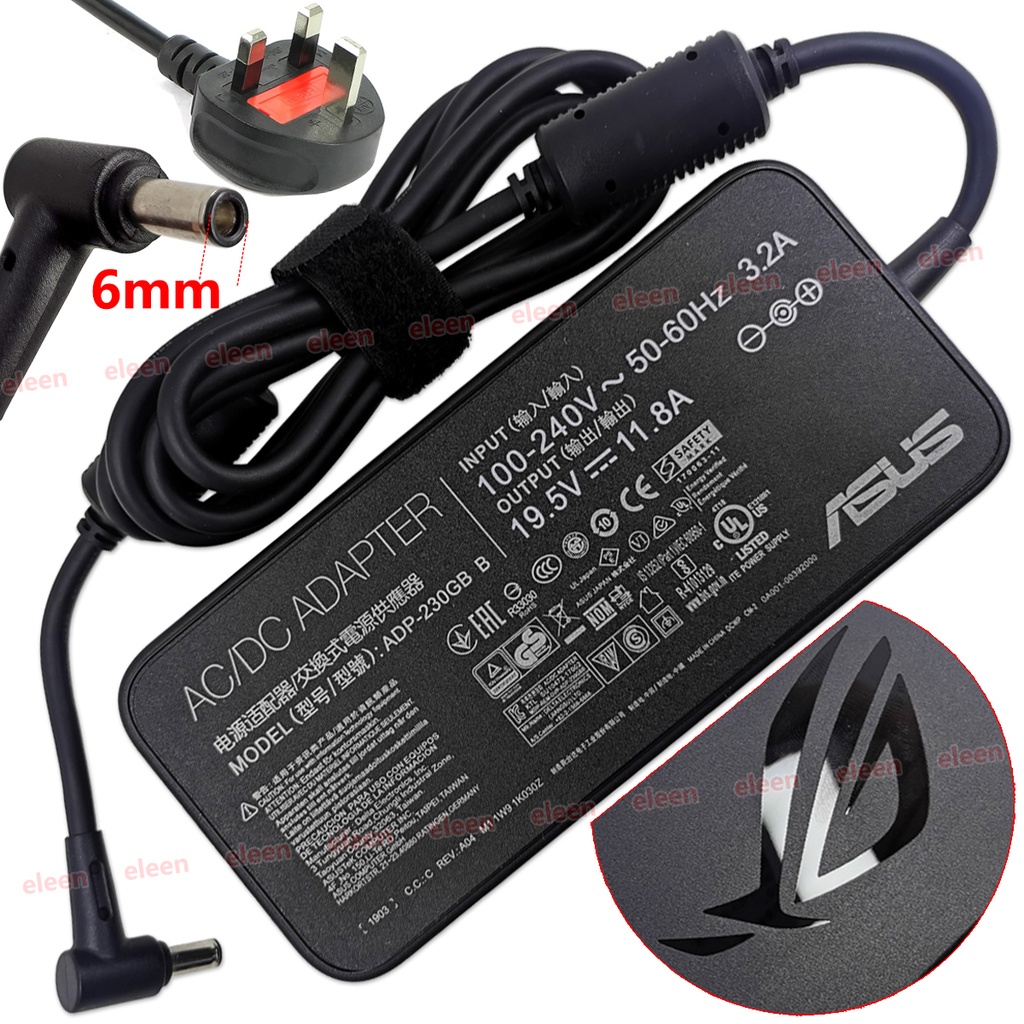 New 19.5V 11.8A 230W Laptop AC Adapter charger For Asus Rog Zephyrus  GX701GX GL703GS GX501GI GL504 GX502GV GX531GW GU502GV GX501 GX501VS GX501VI  GX502GW ADP-230EB T ADP-230GB B ADP-230AB D | Shopee Malaysia