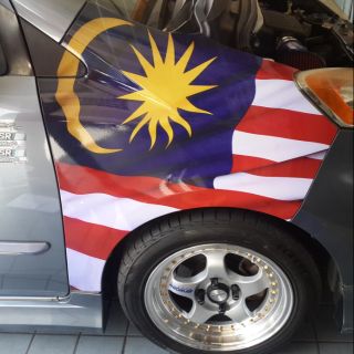 STICKER PRINTED FENDER PERODUA ALZA ( BENDERA MALAYSIA 