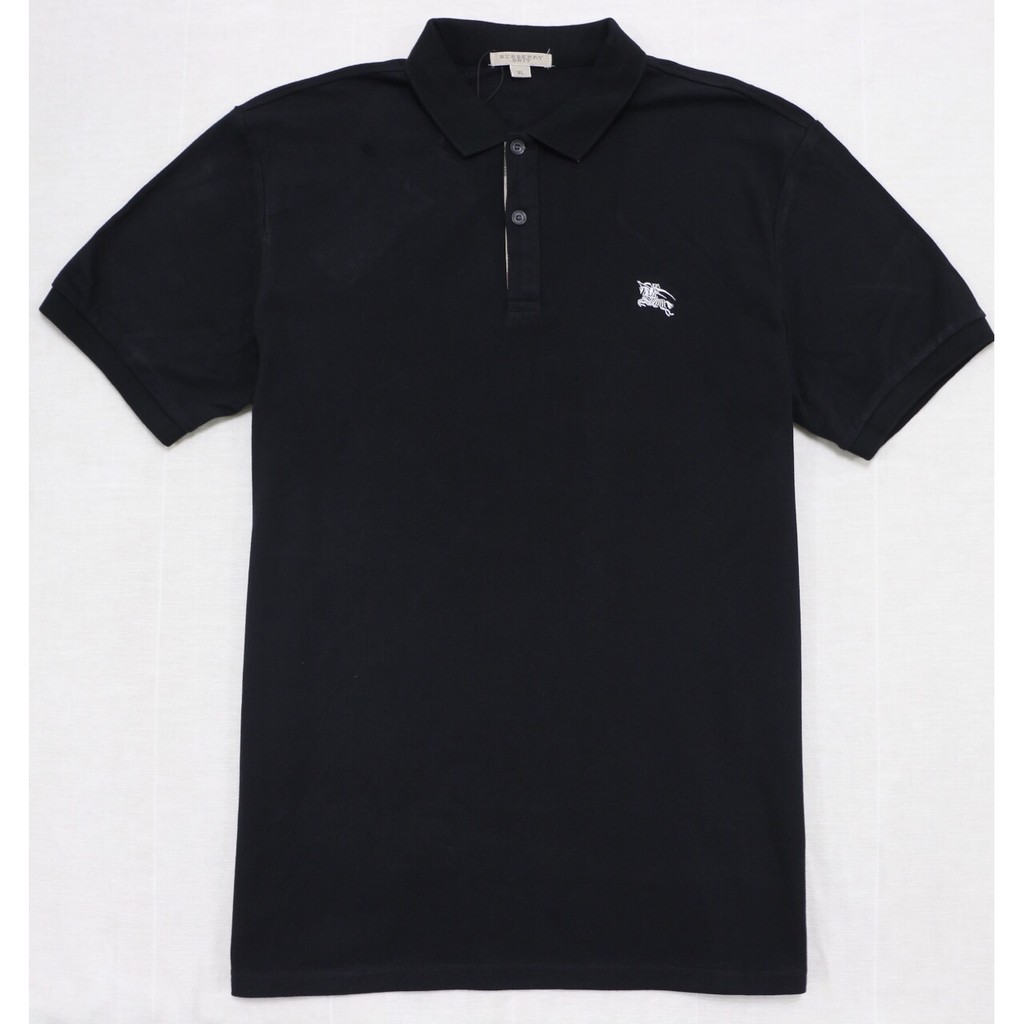 burberry black collared shirt