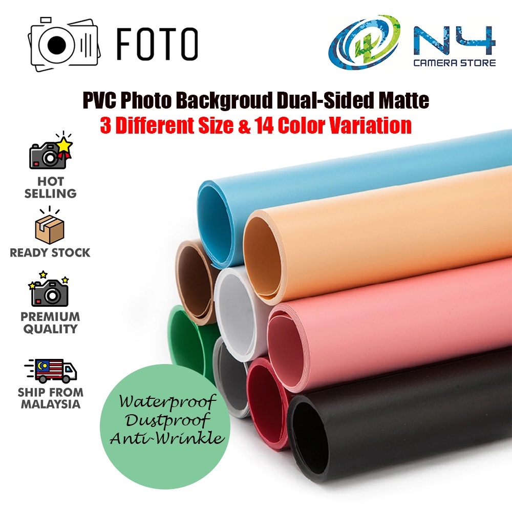 Meking 50cm/ 100cm Dual-sided Matte Photography Backdrop PVC Board Background 