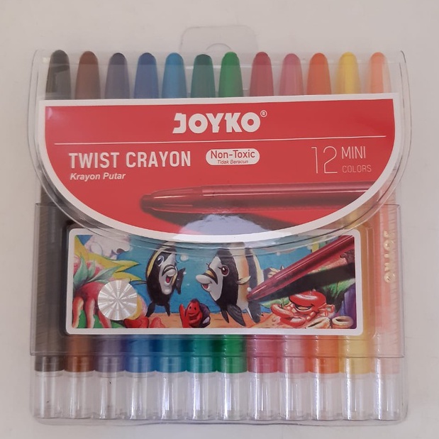 Joyko Play Crayons 12 Short Colors / Crayons Contents 12 pcs Mini