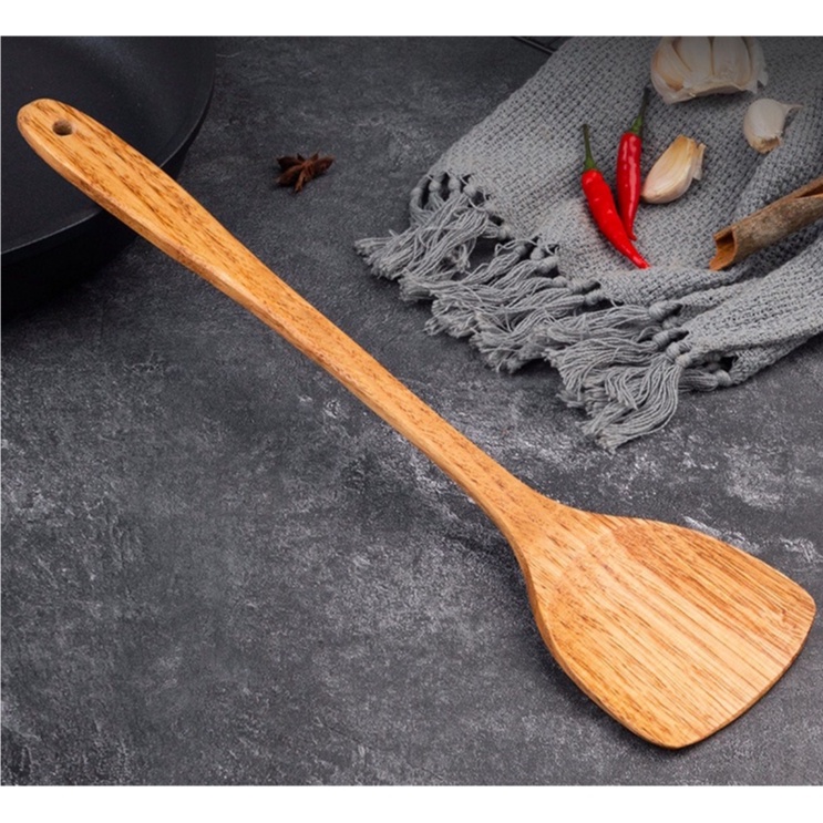 39cm Wooden Cooking Spatula Scoop Kitchen Utensil Wok Spatula Shovel/实木炒菜铲