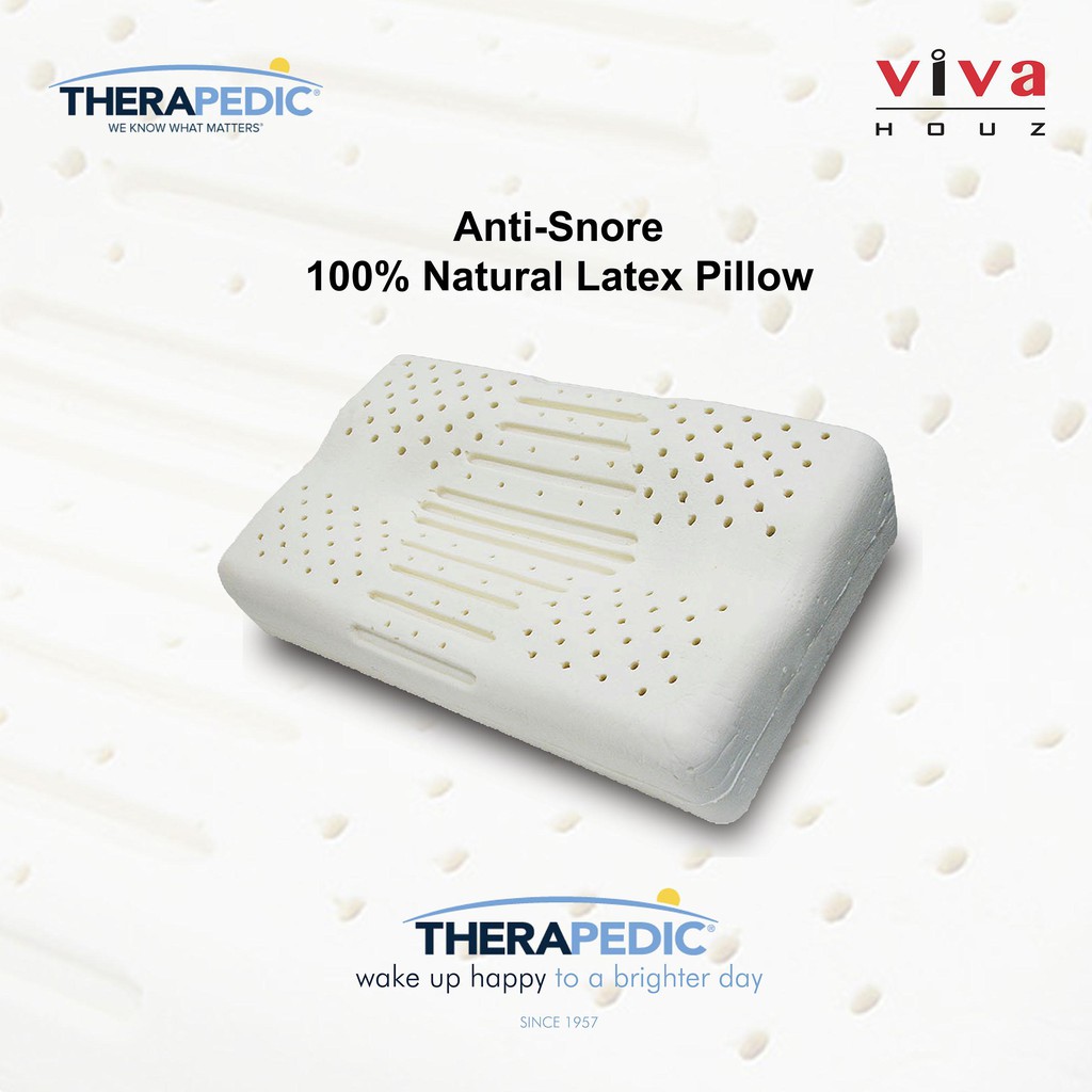 Therapedic Usa Anti Snore Pillow 100 Natural Latex Neck Care