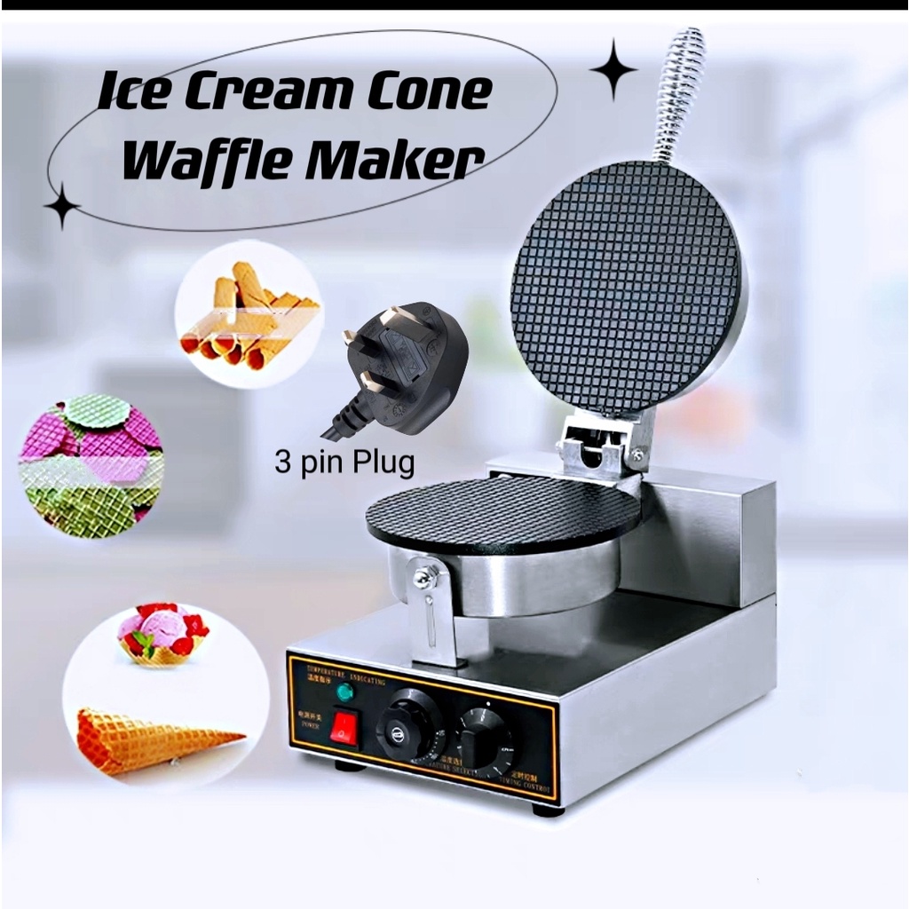 Electric Ice Cream Cone Waffle Maker Flat Egg Roll Machine Ice Cream Cone Machine Waffle Machine Waffle Stick Machine