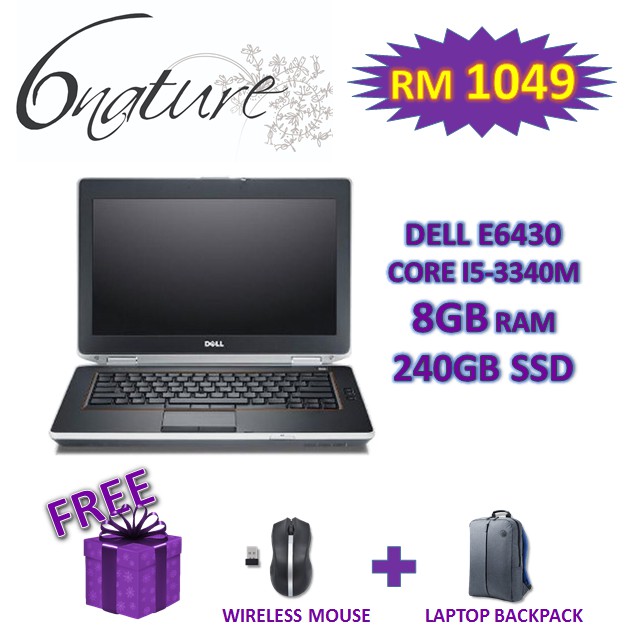 Refurbished Laptop Dell Latitude E6430s Intel Core I5 3340mcpu 2 7ghz 8gb Ram 240gb Ssd Shopee Malaysia