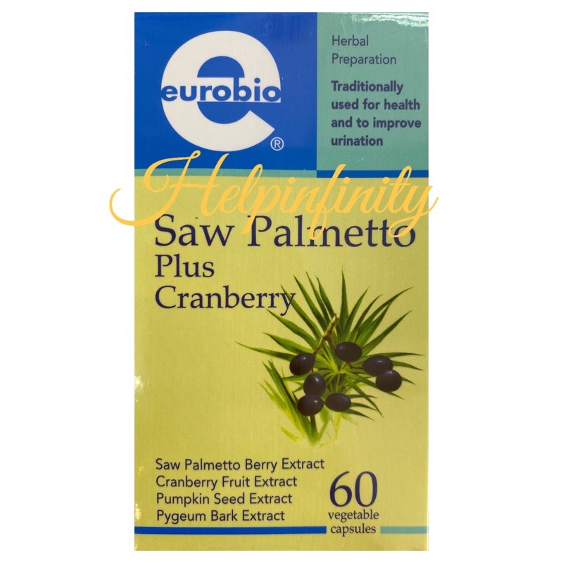 Eurobio Saw Palmetto Plus Cranberry caps 60s Traditionally Used to