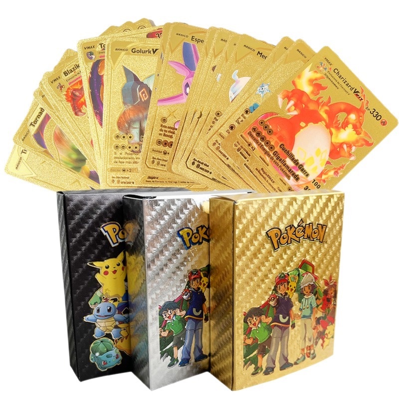 Must Premium New 55pcs Cards Gold Silver Card Charizard Pikachu Rare Collection Battle Trainer Box Child Toys Gift - Image 4