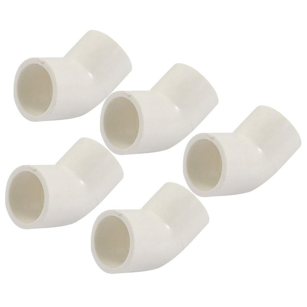 20mm 90 Degree Blue PVC-U Pipe Elbow Connectors 5 Pcs
