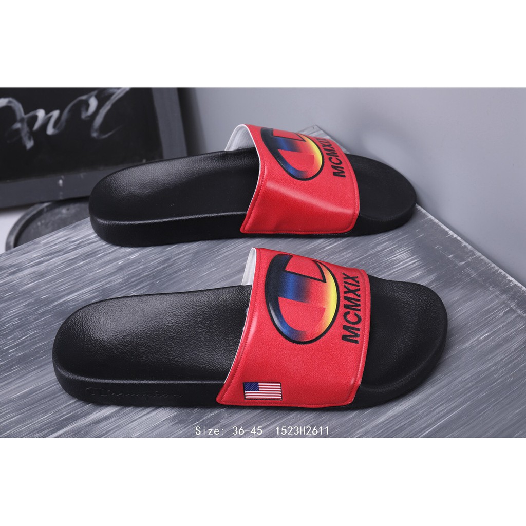 champion slippers red