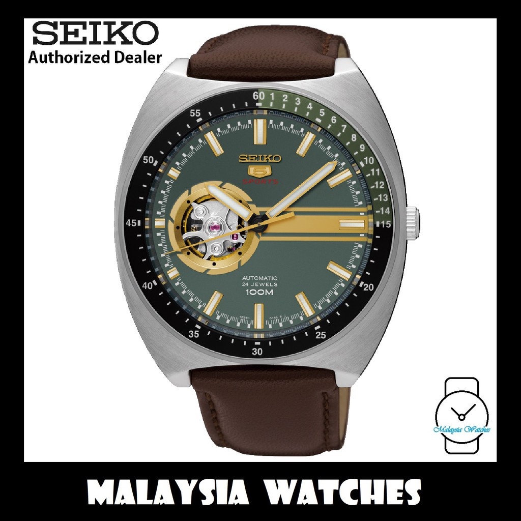 seiko 5 automatic leather