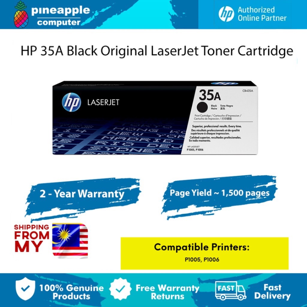 HP 35A Black Original LaserJet Toner Cartridge | Shopee Malaysia