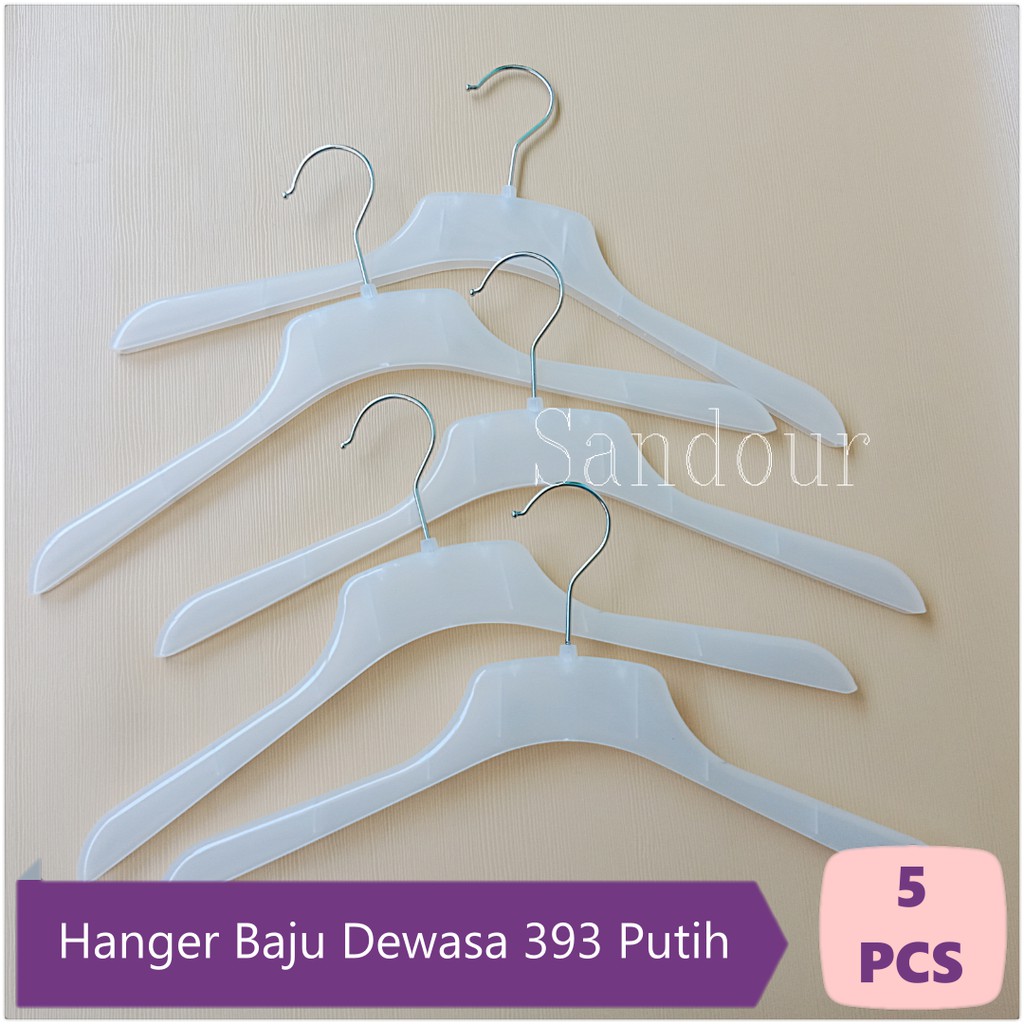 (5 Pcs) Hangers 393 White Plastic Hangers Shopee Malaysia