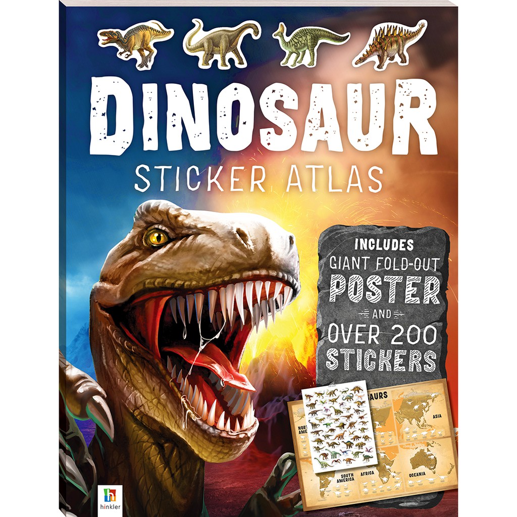 Dinosaur Sticker Atlas (Includes Giant FoldOut Poster) Shopee Malaysia