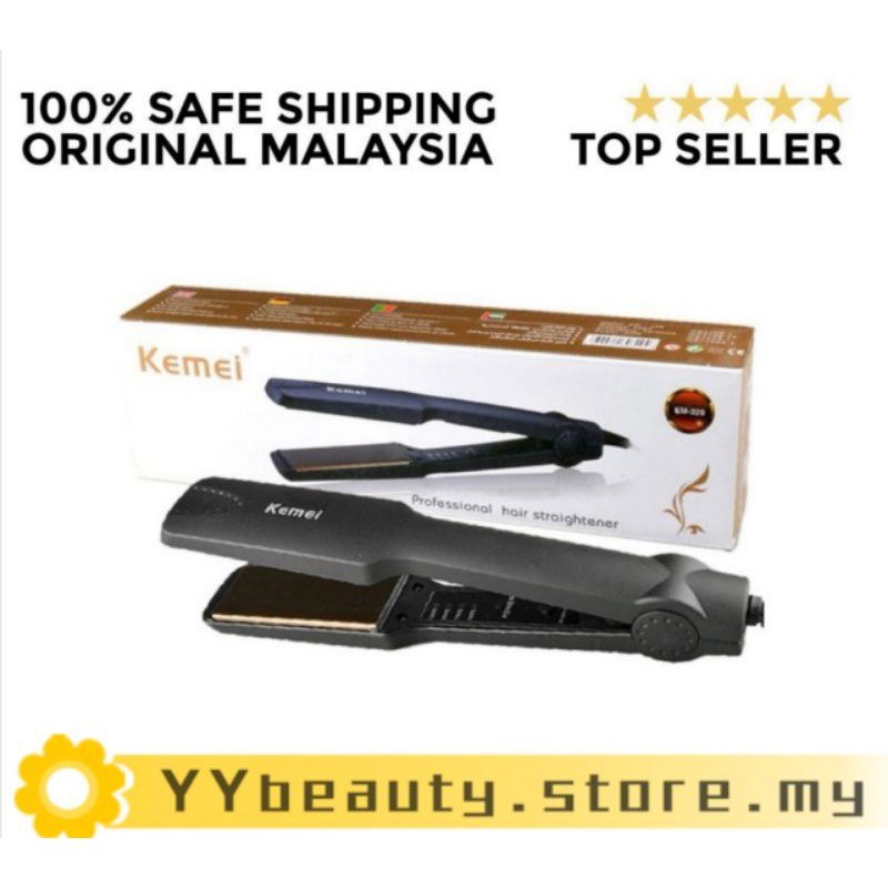 Kemei KM-329 Professional Hair Straightener Electric Wet / Dry Straightening Ceramic Flat Iron Hair Styling Tool