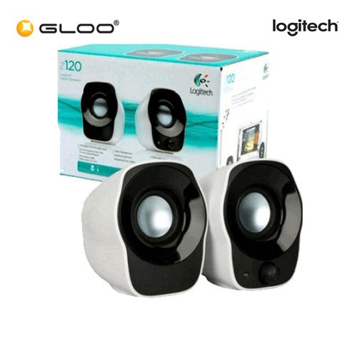 logitech 2.0 speakers white z120
