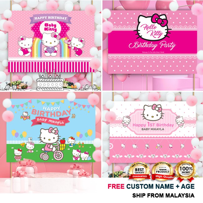 hello kitty happy birthday banner