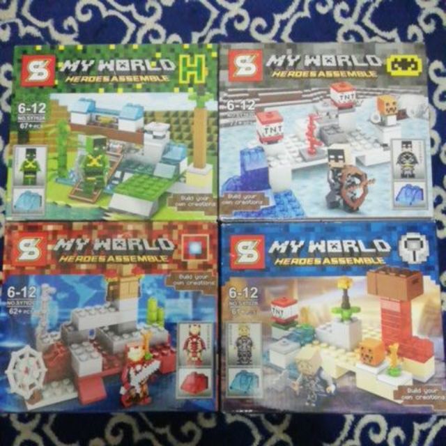 Sy My World Minecraft Heroes Assemble Lego Compatible Shopee Malaysia