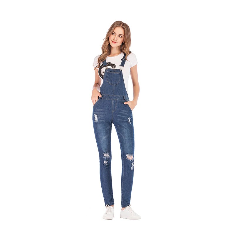 ripped jeans overalls