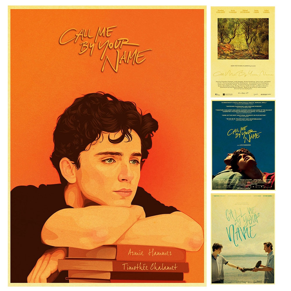Movie Call Me By Your Name Olive Elio Retro Poster Vintage Poster Wall Decor For Home Bar Cafe Interior Painting