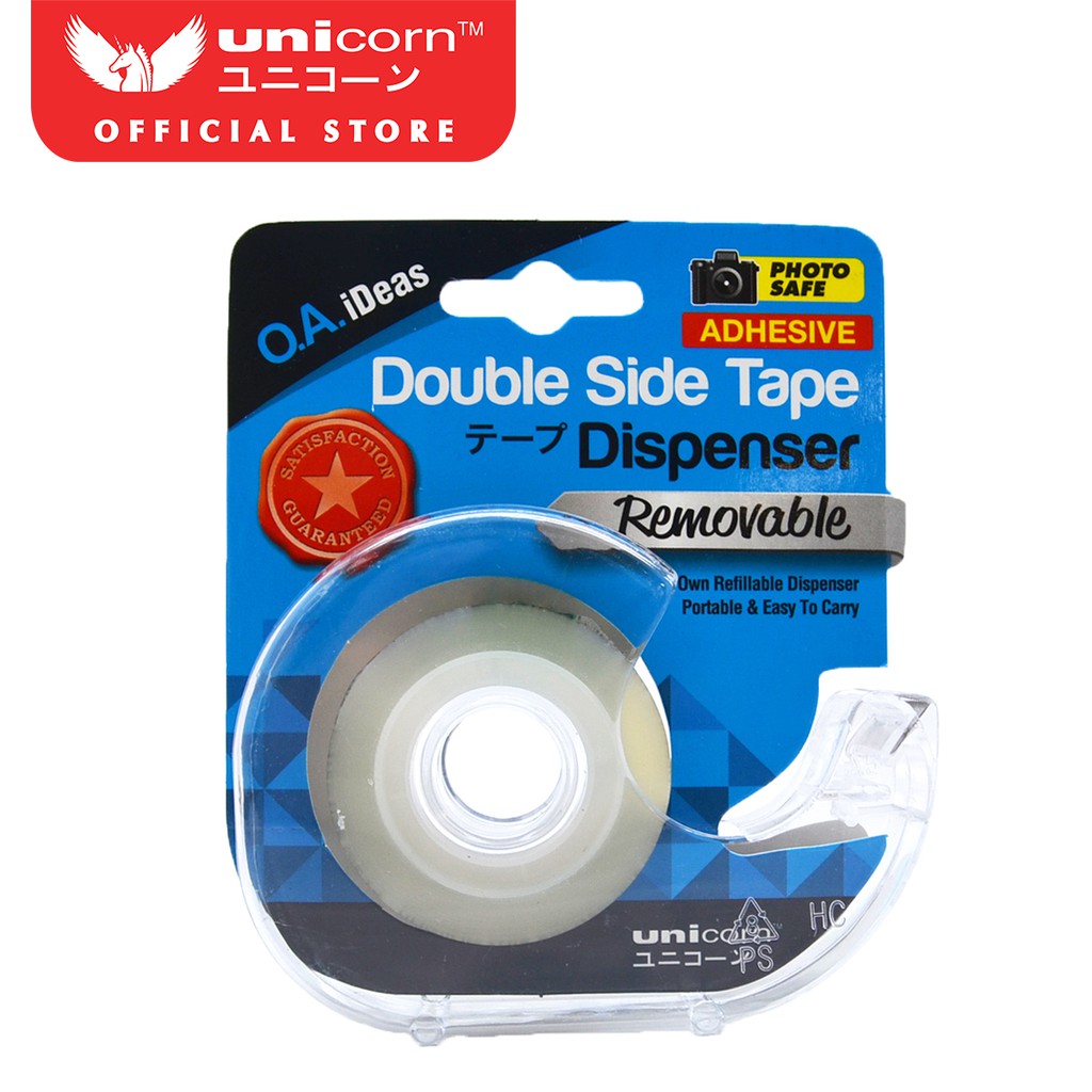 Unicorn Double Sided Tape With Dispenser 19mm X 11 4m Uds 177 Shopee Malaysia