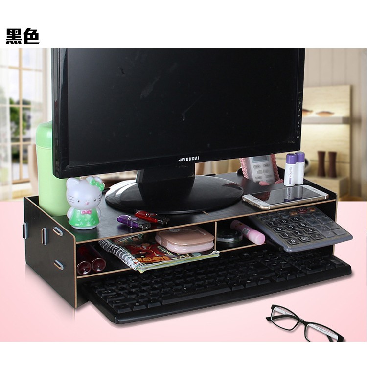 Monitor Riser Cabinet Wooden Diy Computer Desktop Table Shopee
