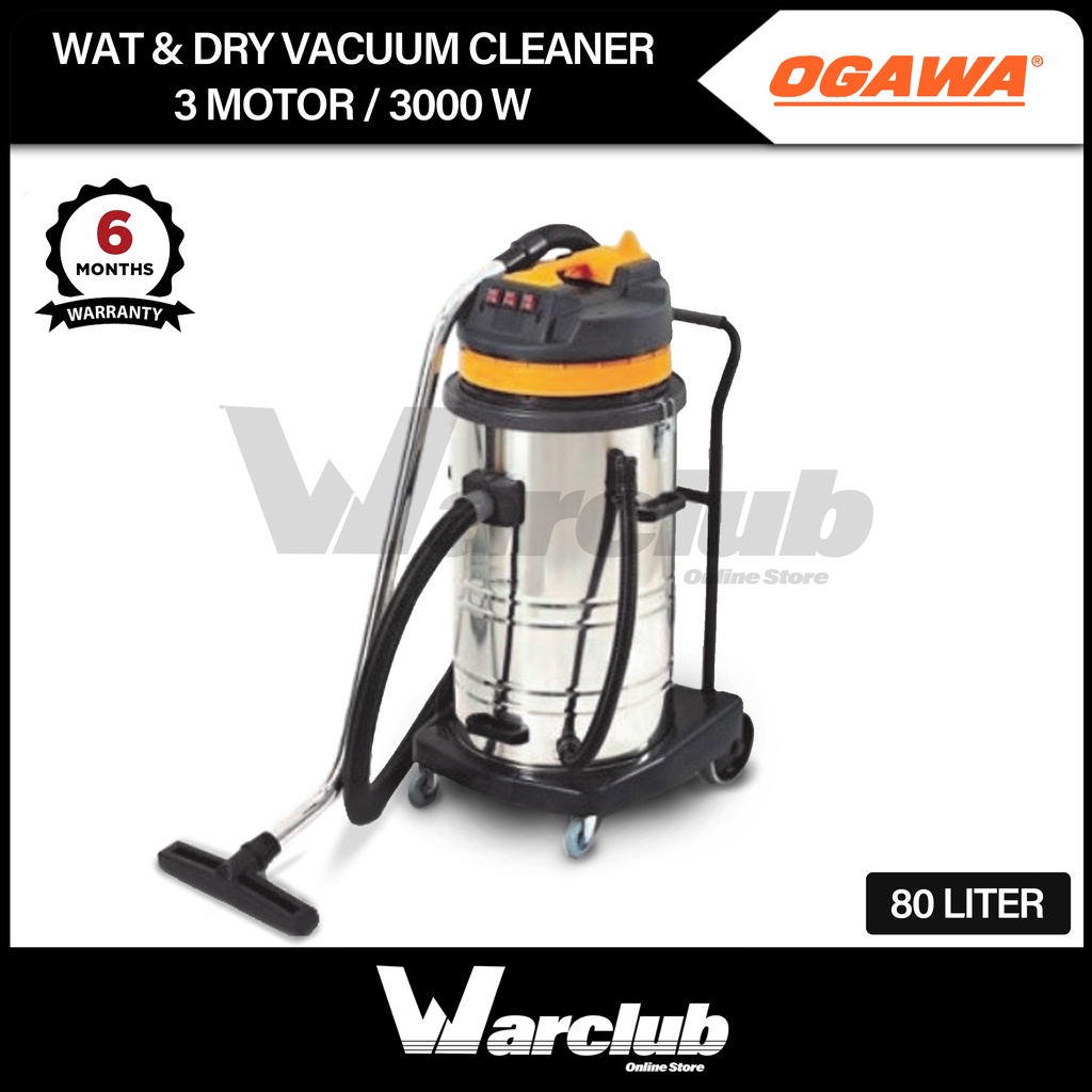 OGAWA BF5853 80 Litre Vacuum Cleaner Heavy Duty 3 Motor 3000W