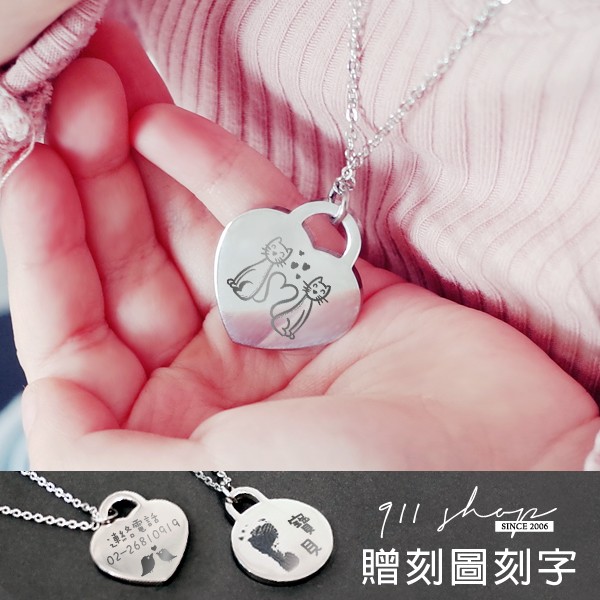 Titanium Steel Hard Jewelry Customized Laser Photo Lettering Footprint Baby Necklace/Full Moon Ceremony/Birthday/Commemorative/Anti-Lost [L305] * 911 SHOP *