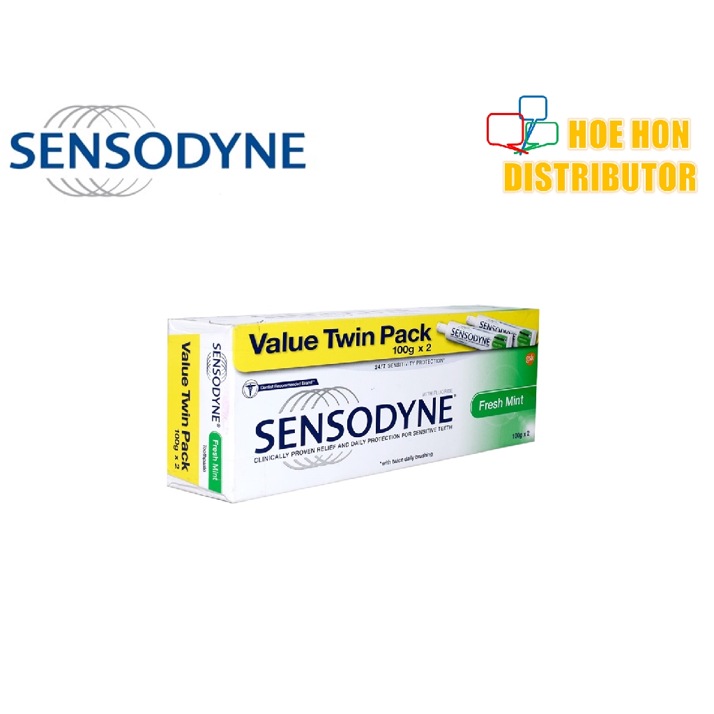 Sensodyne 24/7 Protection Fresh Mint Toothpaste / Ubat Gigi 100g x 2pc