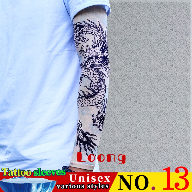 Fake tattoo Arm Cover UV Protection UPF 50 Cooling Arm Sleeves for Men &  Women Long Sun Sleeves Tattoo Cover up Sleeves to Cover Arms, Cooling  Clothing, Cycling Golf Running Driving, Moisture