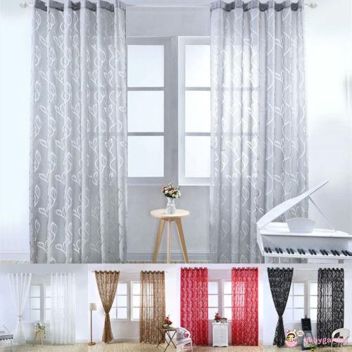 D G Room Door Sheer Voile Window Valances Panel Drape Curtain