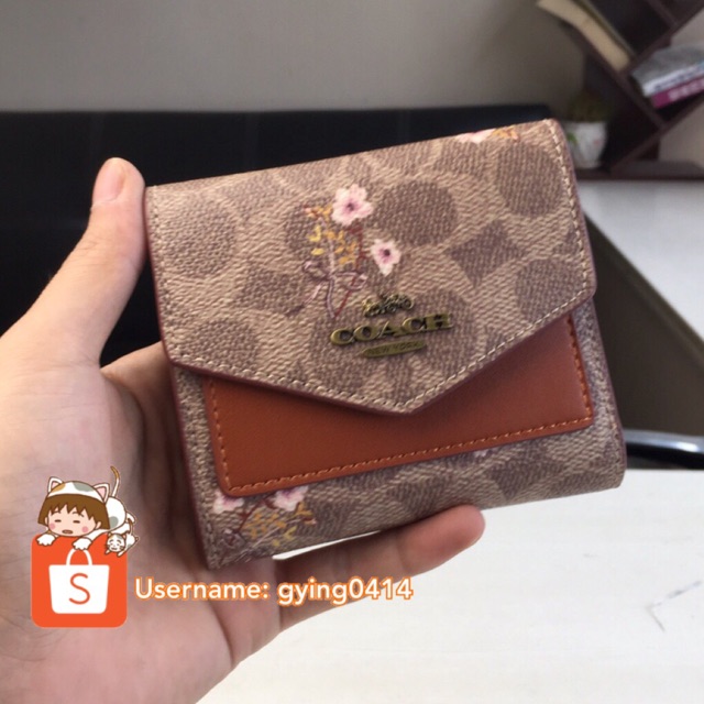 coach wallet floral print