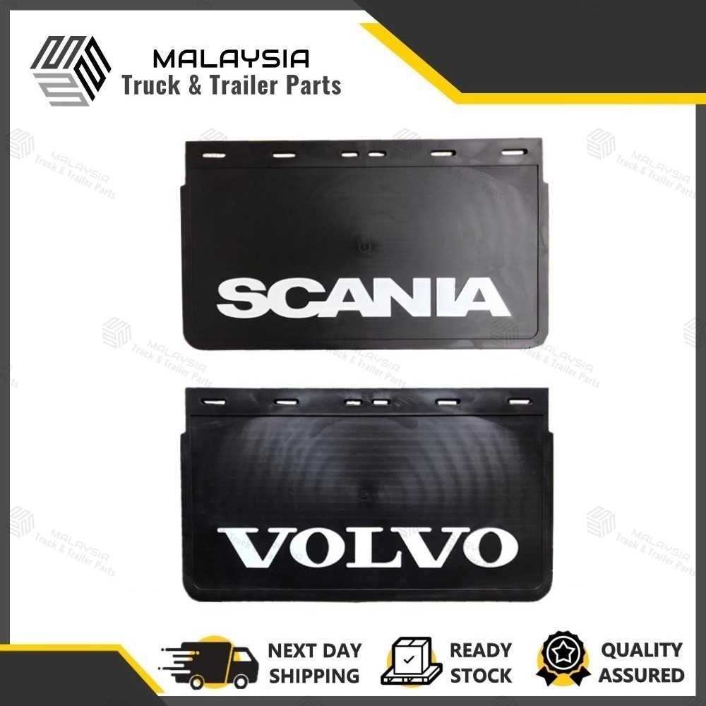 VOLVO SCANIA MUDFLAP ( TIMBUL / NO TIMBUL ) MUDGUARD PVC 15"X26" LORRY TRAILERS VAN TRUCKS (1 PCS)