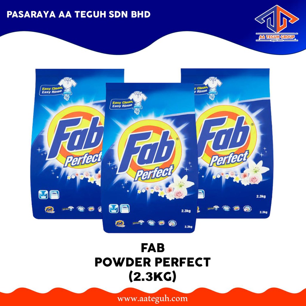 Fab Perfect Powder Sabun Serbuk  Pencuci Pakaian 2 3kg 