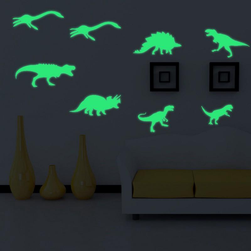Baby Lovely Dinosaurs Letters Stickers Room Wall Ceiling Glow In