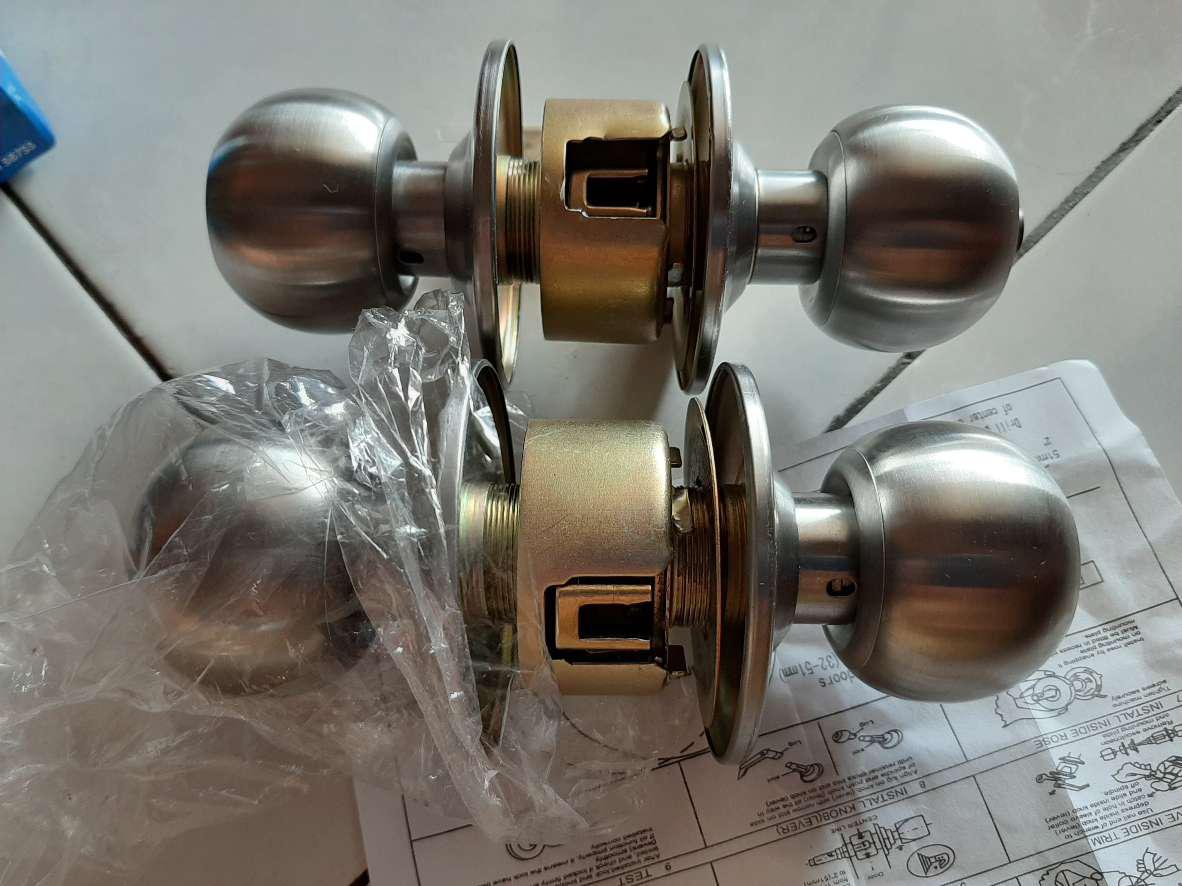 Buick 587ss Entrance Cylindrical Door Knob Set 60mm Shopee Malaysia