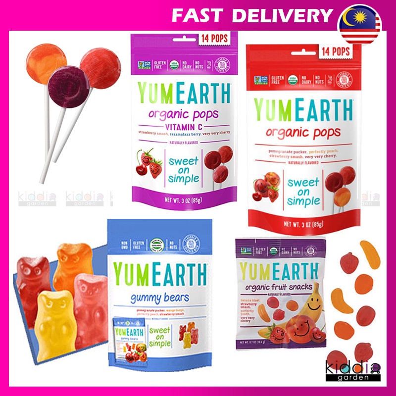 YumEarth Yum Earth Organic Vitamin C Lollipops Assorted Flavors Organic