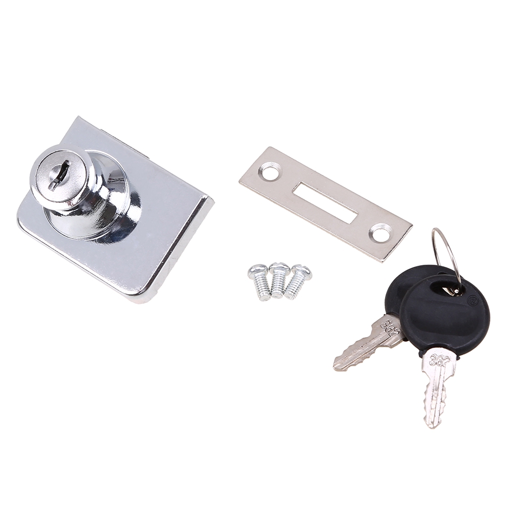Glass Cabinet Door Locer Display Case Cylinder Rim Security Lock
