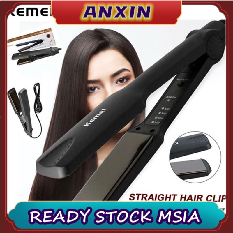 👍Kemei KM-329 Professional Hair Straightener Electric Wet / Dry Straightening Ceramic Flat Iron Hair Styling Tool