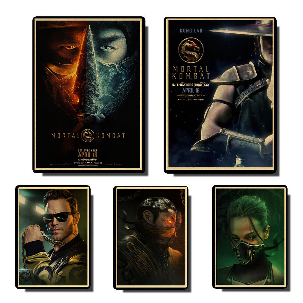 Retro Kraft Paper Posters Mortal Kombat Poster Decorative Room Bar Home ...