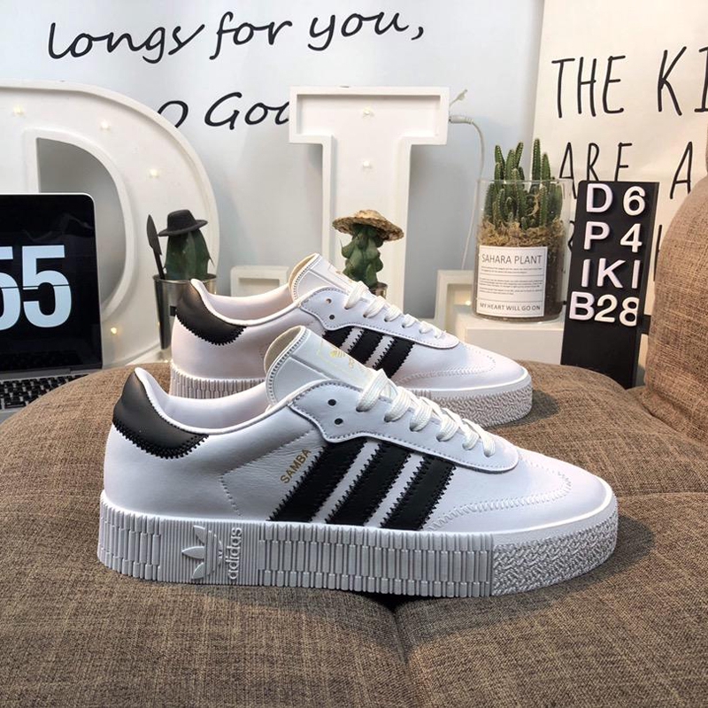 Adidas Samba Rose W Muffin Shoes with Thick Bottom and High Bottom Men and  women's shoes white | Shopee Malaysia