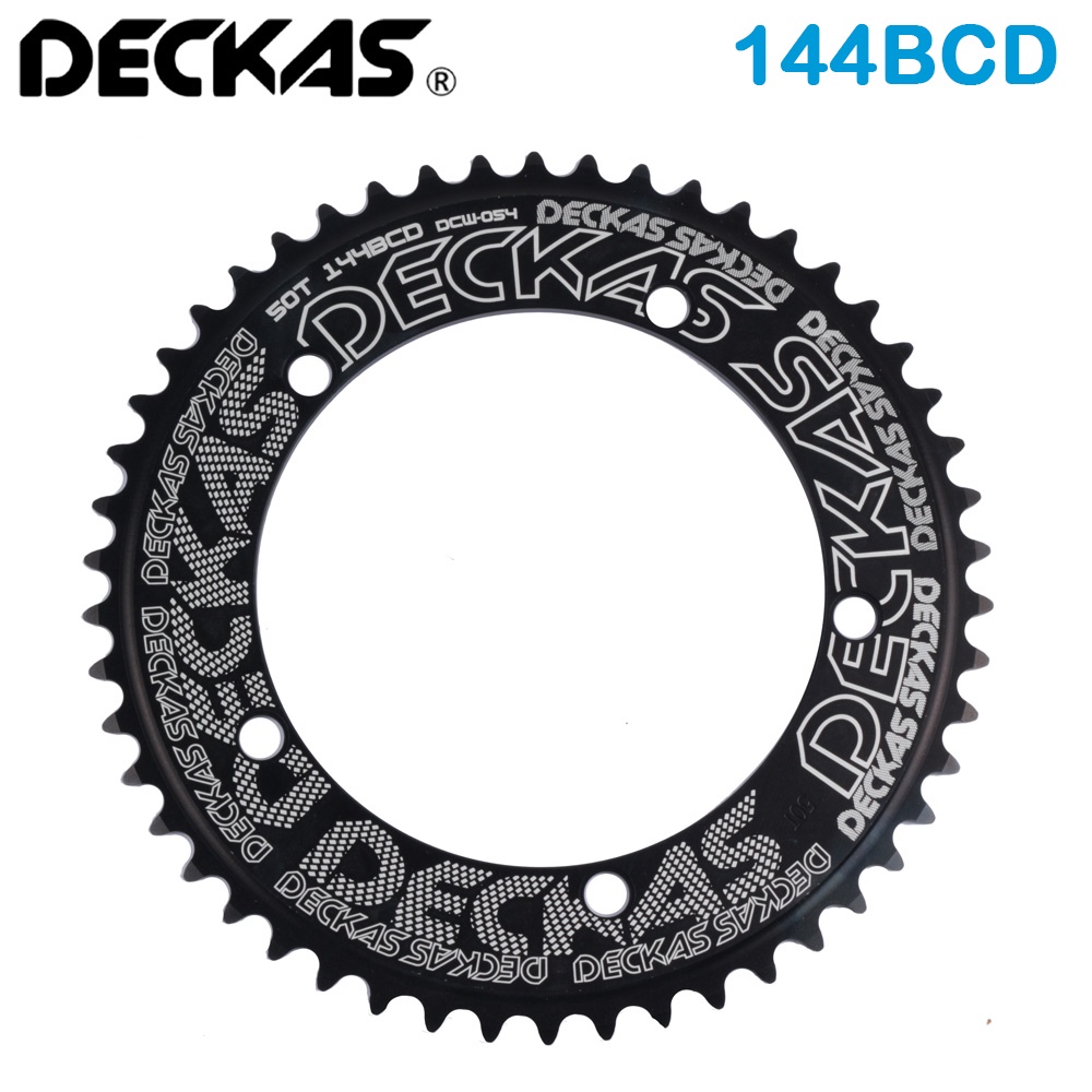 DECKAS 144 BCD Chainring Fixed Gear Track Fixie Bike Round single 44T 46T 48T 50T 52T 54T 56T Mountain MTB Chainwheel