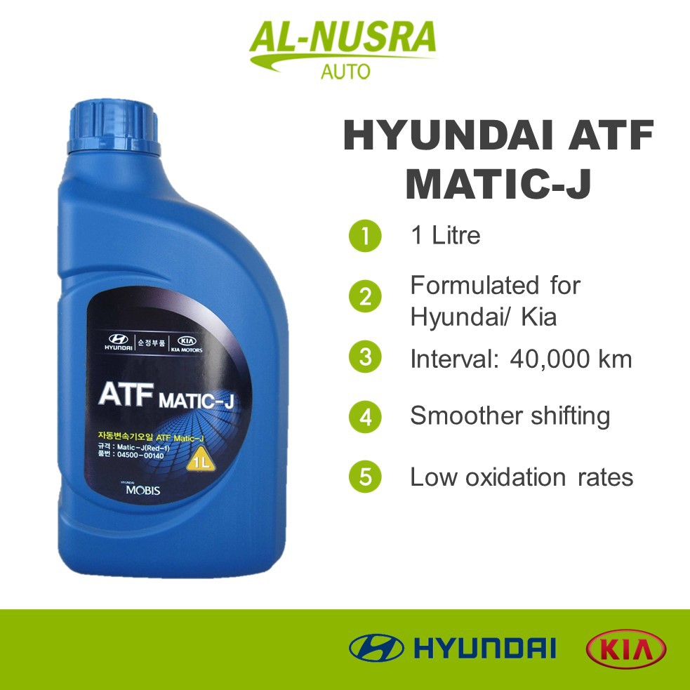 HYUNDAI ATF MATICJ 1L AUTO TRANSMISSION FLUID GEAR OIL MINYAK GEARBOX