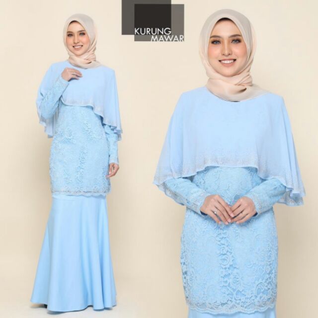 Baju Nikah Tunang Baby Blue Shopee Malaysia