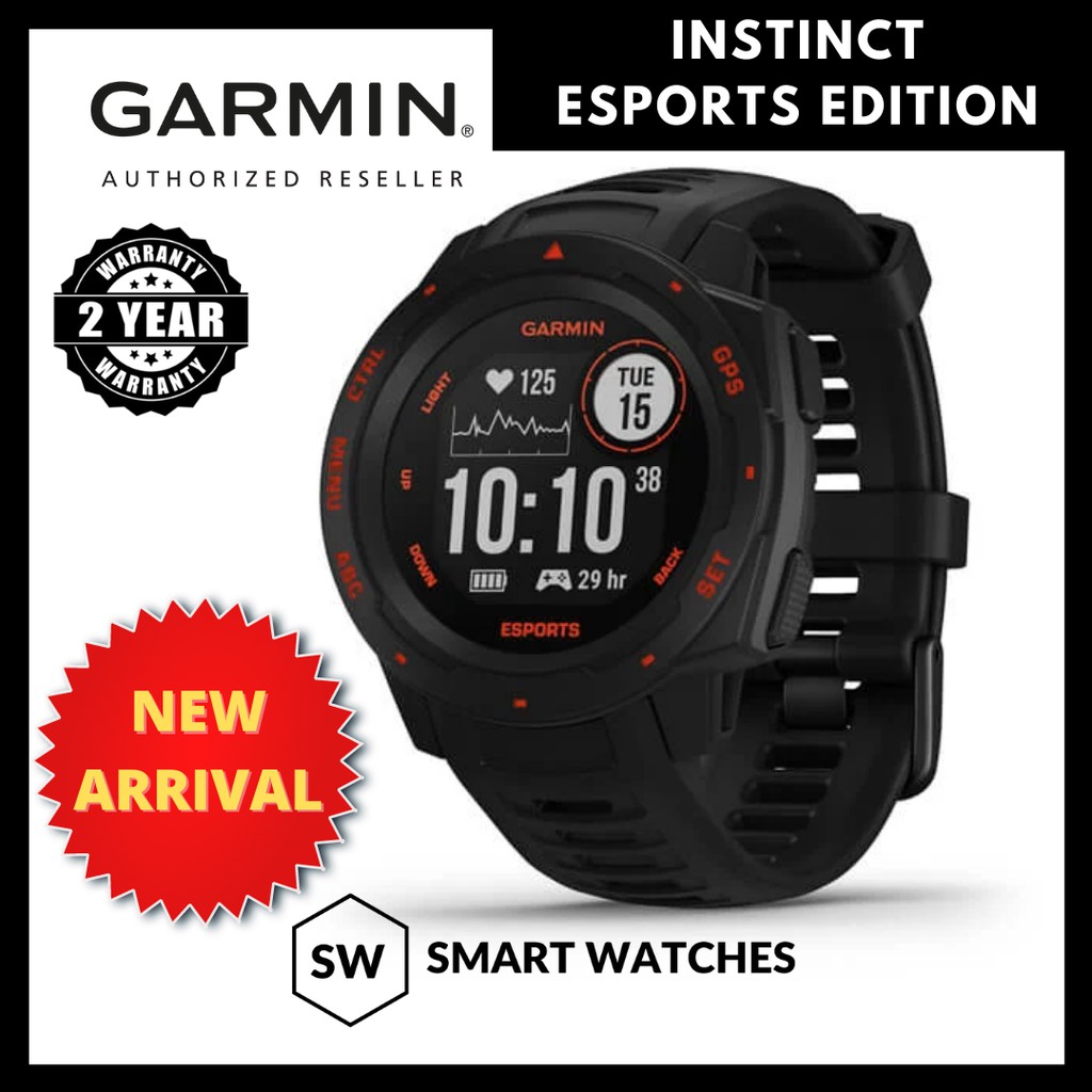 GARMIN Instinct - Esports Edition Black Lava (NEW ARRIVAL) GPS Gaming  Smartwatch 2 Years Warranty | Shopee Malaysia