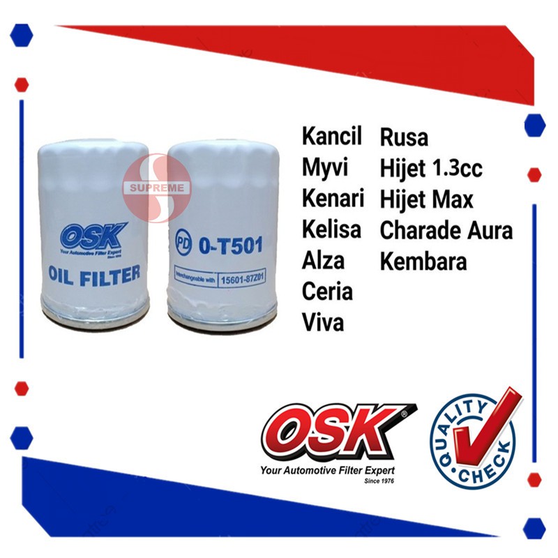 Perodua Oil Filter Alza ,Kelisa, Kenari, Kembara, Kancil, Myvi,Viva