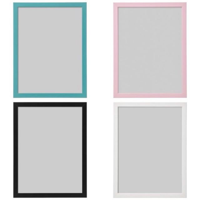 Various Sizes Ikea Fiskbo Picture Photo Document Frame Blue Black Pink White