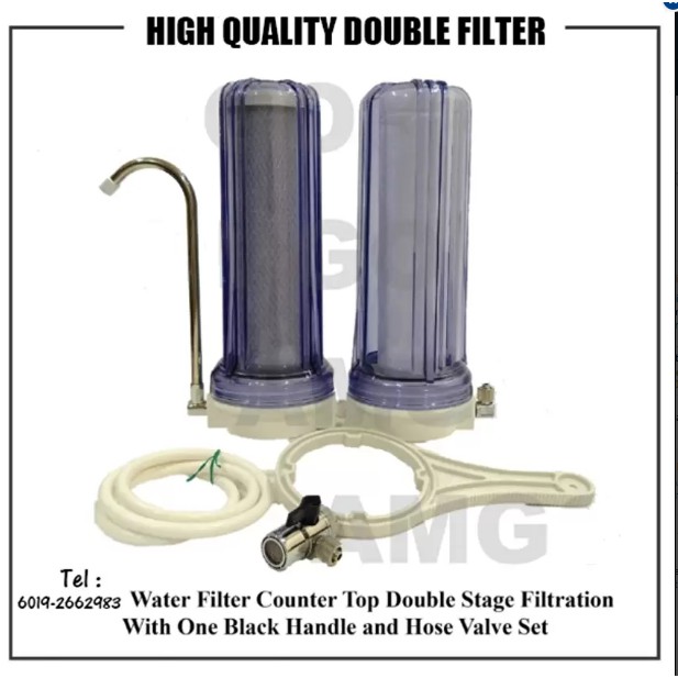 Double Filteration Filter System, FREE Hose , FREE Adapter