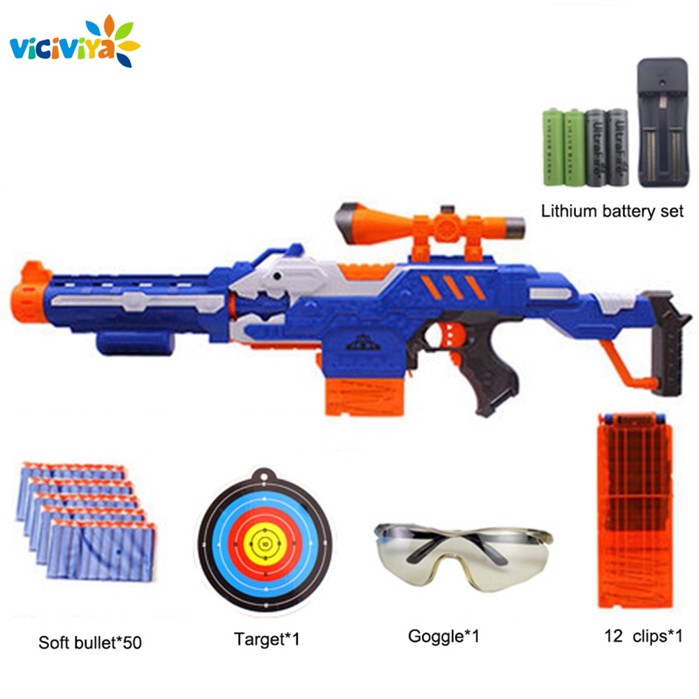 Rapid Fire Gun Strike Soft Darts Elite Gift Children Submachine Toy Gift Boy 