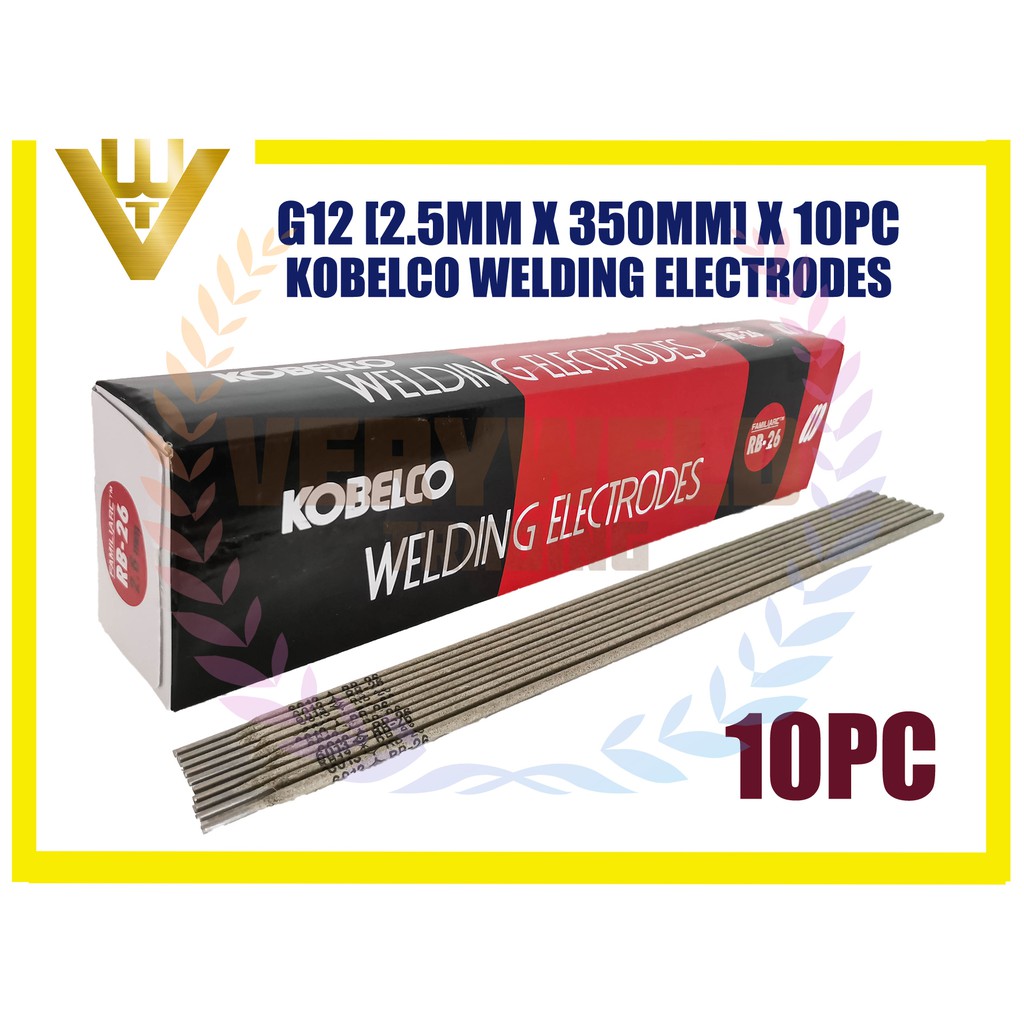 VERYWELD RB26 KOBELCO Ubat Welding Rod Electrode 6013 x 10pc (2.6/3.2/4