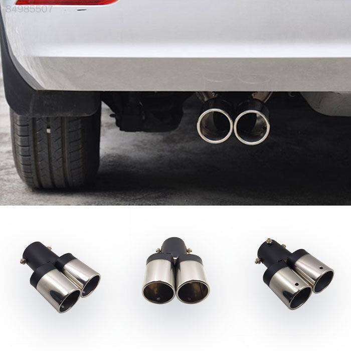 Kepala exhaust kereta - Car Vehicle Twins Stright Exhaust Rear Tail Tip